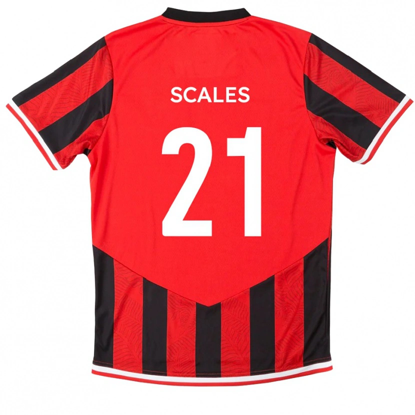 Danxen Niño Camiseta Alfie Scales #21 Rojo Negro 1ª Equipación 2025/26 La Camisa México