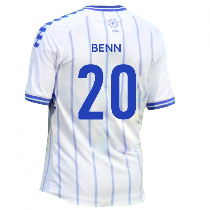 Danxen Niño Camiseta Jay Benn #20 Blanco Azul 1ª Equipación 2025/26 La Camisa México