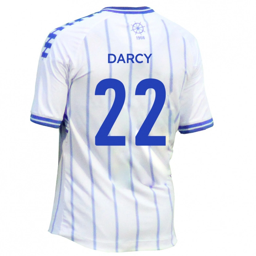 Danxen Niño Camiseta Campbell Darcy #22 Blanco Azul 1ª Equipación 2025/26 La Camisa México