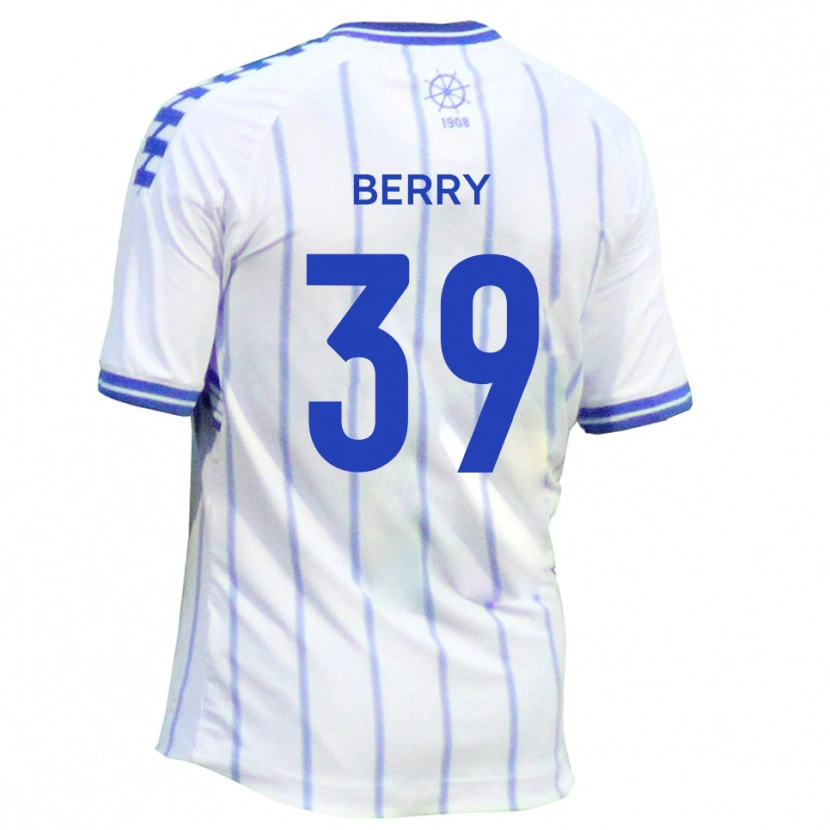 Danxen Niño Camiseta Charlie Berry #39 Blanco Azul 1ª Equipación 2025/26 La Camisa México