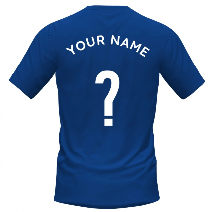 Danxen Niño Camiseta Su Nombre #0 Azul Blanco 1ª Equipación 2025/26 La Camisa México