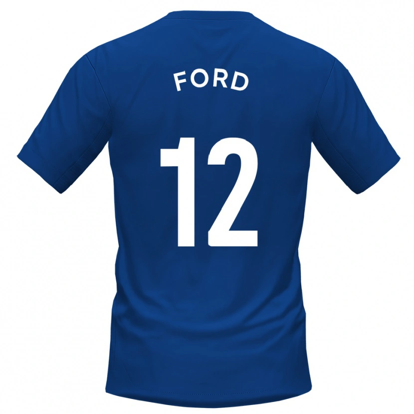 Danxen Niño Camiseta Nathaniel Ford #12 Azul Blanco 1ª Equipación 2025/26 La Camisa México