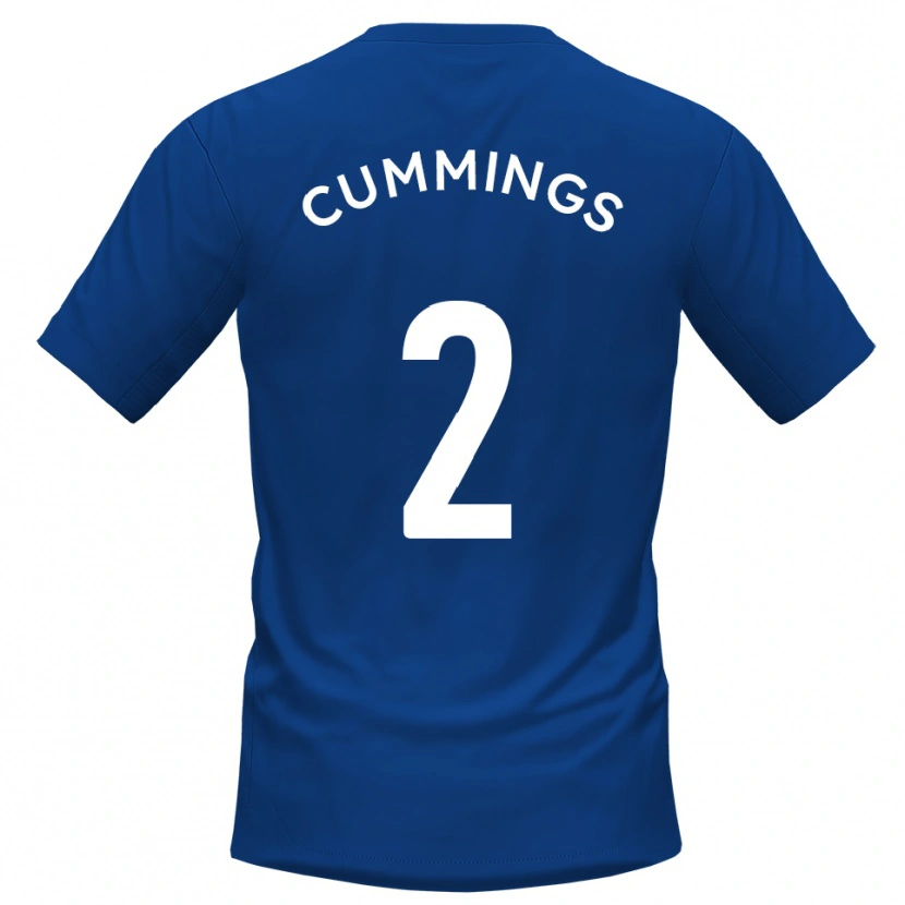 Danxen Niño Camiseta Jo Cummings #2 Azul Blanco 1ª Equipación 2025/26 La Camisa México