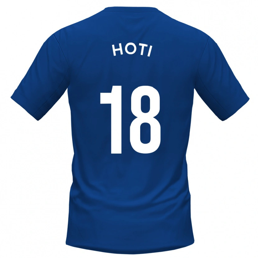 Danxen Niño Camiseta Florent Hoti #18 Azul Blanco 1ª Equipación 2025/26 La Camisa México