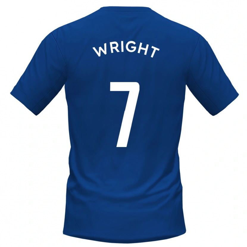 Danxen Niño Camiseta Max Wright #7 Azul Blanco 1ª Equipación 2025/26 La Camisa México