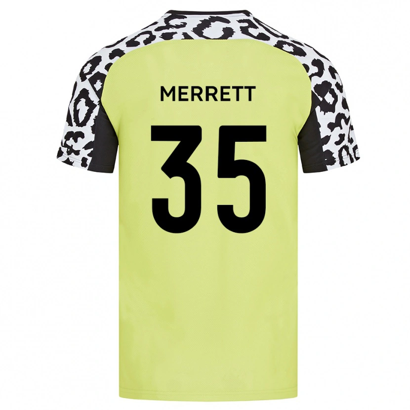 Danxen Niño Camiseta William Merrett #35 Amarillo Fluorescente 1ª Equipación 2025/26 La Camisa México