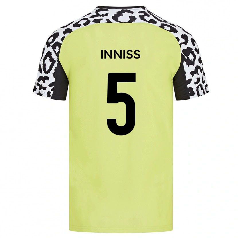 Danxen Niño Camiseta Ryan Inniss #5 Amarillo Fluorescente 1ª Equipación 2025/26 La Camisa México