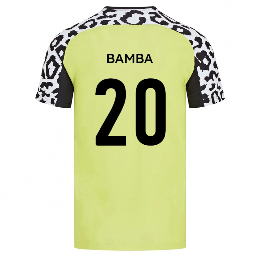 Danxen Niño Camiseta Yahya Bamba #20 Amarillo Fluorescente 1ª Equipación 2025/26 La Camisa México