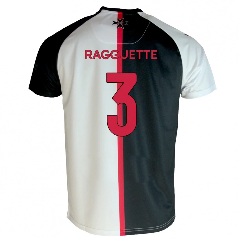 Danxen Niño Camiseta Jordan Ragguette #3 Blanco Negro 1ª Equipación 2025/26 La Camisa México