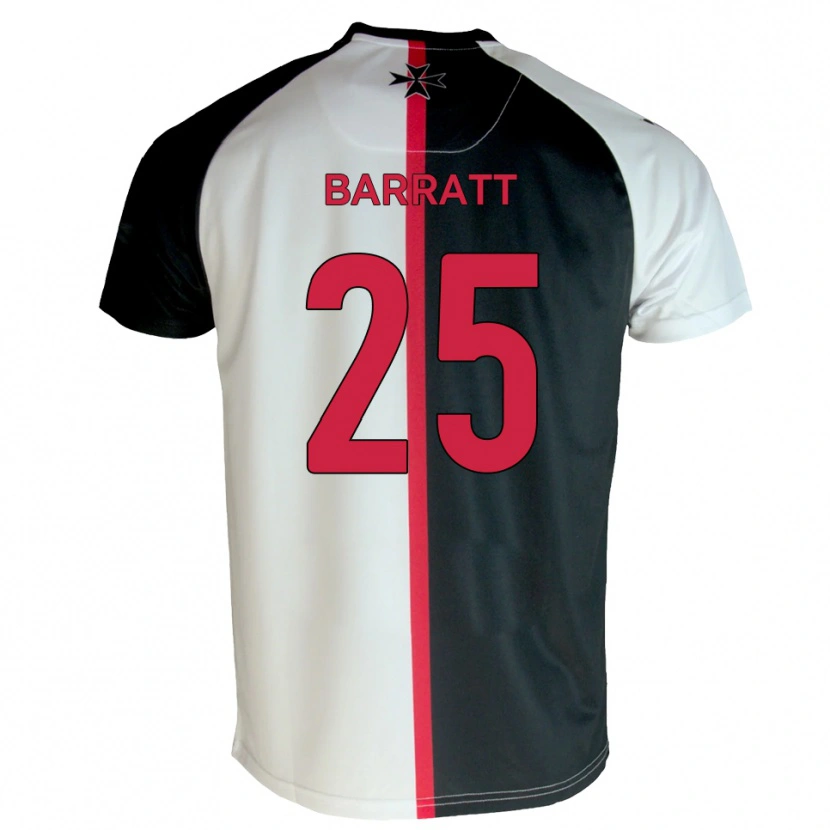 Danxen Niño Camiseta Sam Barratt #25 Blanco Negro 1ª Equipación 2025/26 La Camisa México