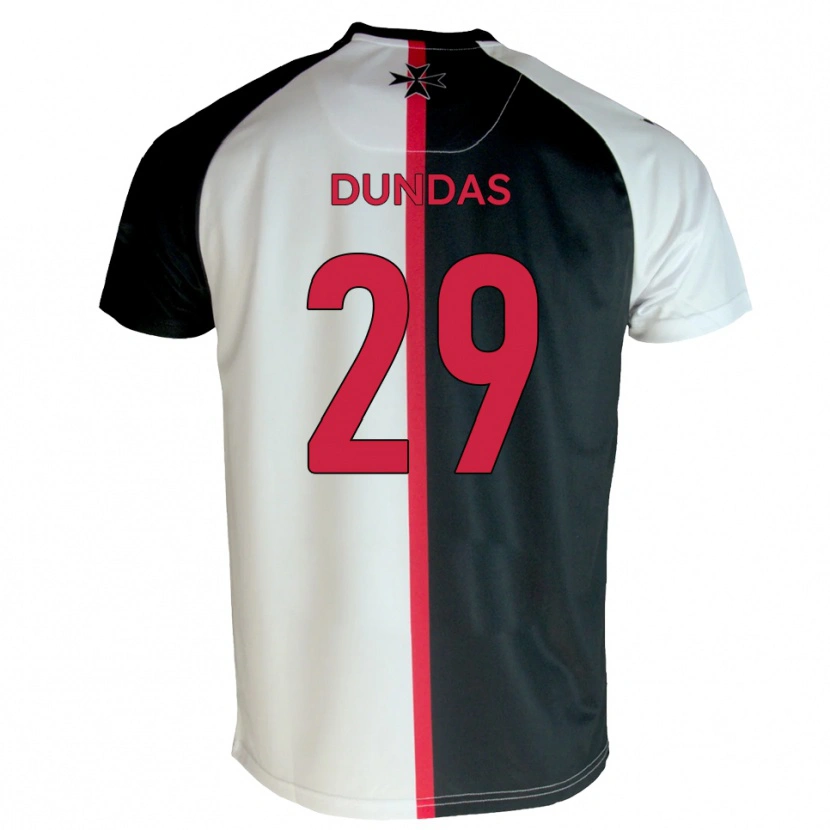 Danxen Niño Camiseta Jadyn Dundas #29 Blanco Negro 1ª Equipación 2025/26 La Camisa México