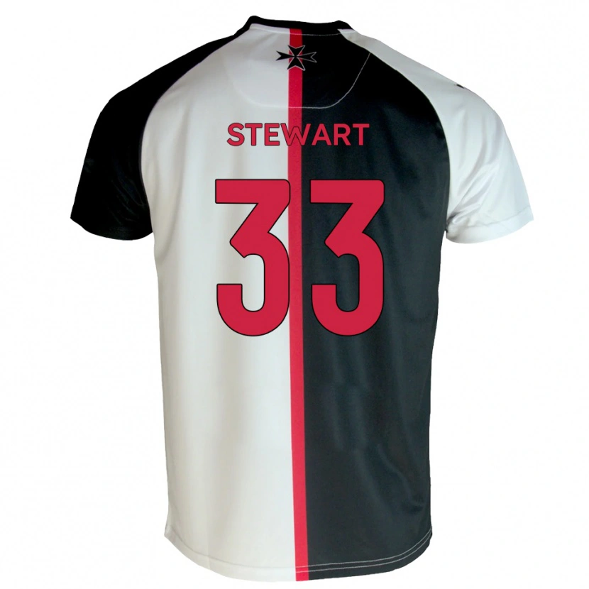 Danxen Niño Camiseta Noah Stewart #33 Blanco Negro 1ª Equipación 2025/26 La Camisa México