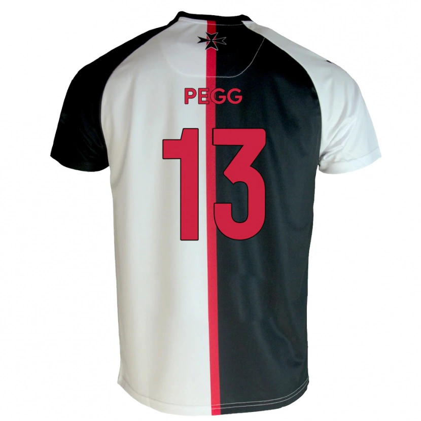 Danxen Niño Camiseta Lewis Pegg #13 Blanco Negro 1ª Equipación 2025/26 La Camisa México