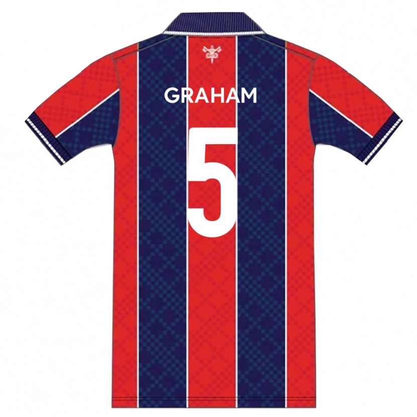 Danxen Niño Camiseta Sam Graham #5 Rojo Azul Marino 1ª Equipación 2025/26 La Camisa México