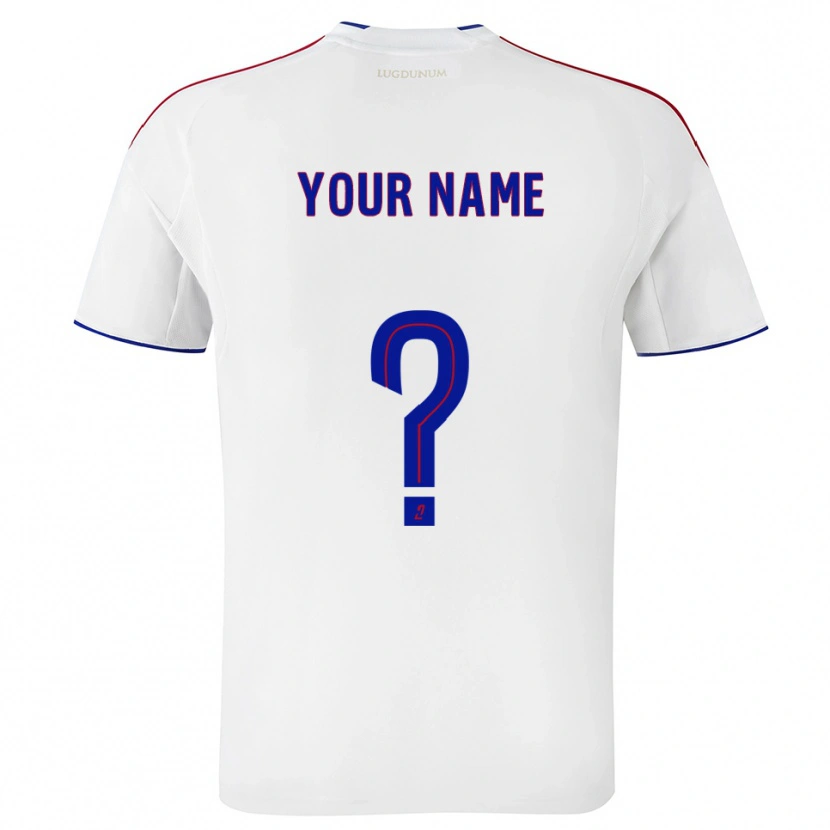 Danxen Niño Camiseta Su Nombre #0 Blanco Rojo 1ª Equipación 2025/26 La Camisa México