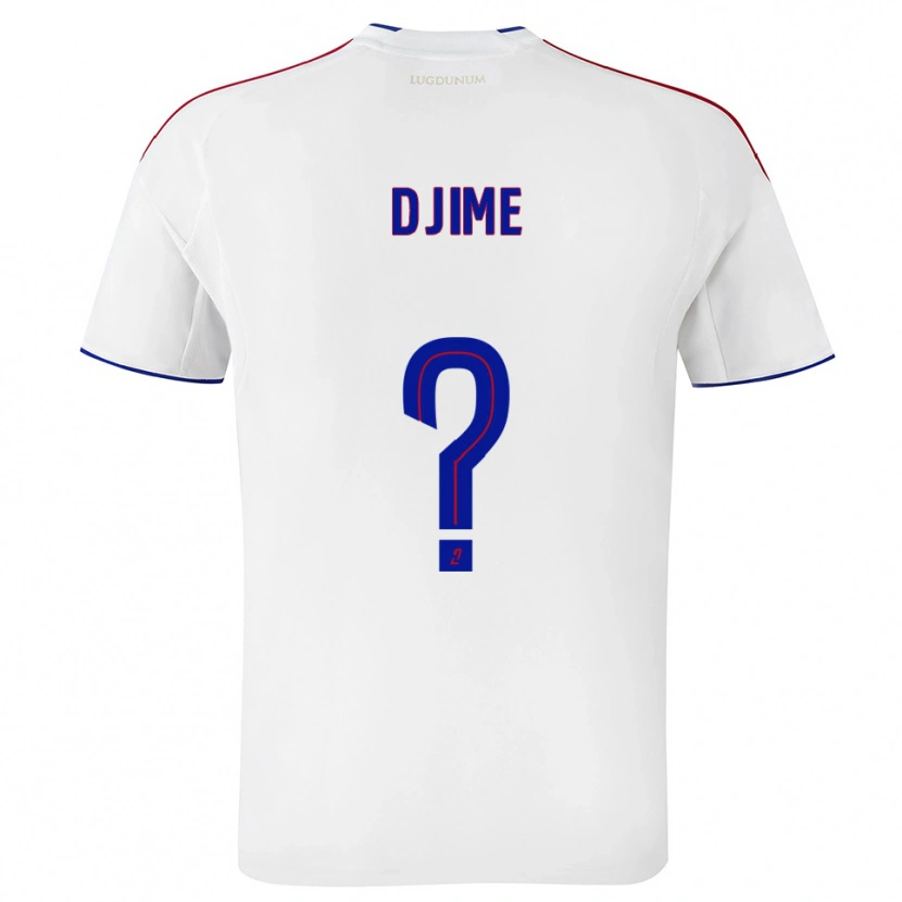 Danxen Niño Camiseta Ahmed Djime #0 Blanco Rojo 1ª Equipación 2025/26 La Camisa México
