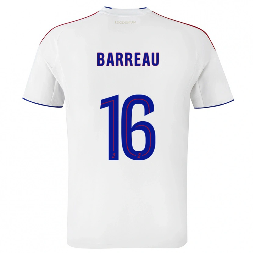 Danxen Niño Camiseta Axel Barreau #16 Blanco Rojo 1ª Equipación 2025/26 La Camisa México