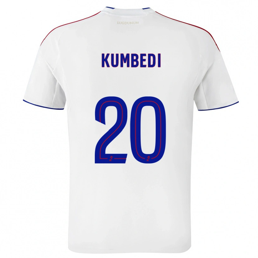 Danxen Niño Camiseta Saël Kumbedi #20 Blanco Rojo 1ª Equipación 2025/26 La Camisa México