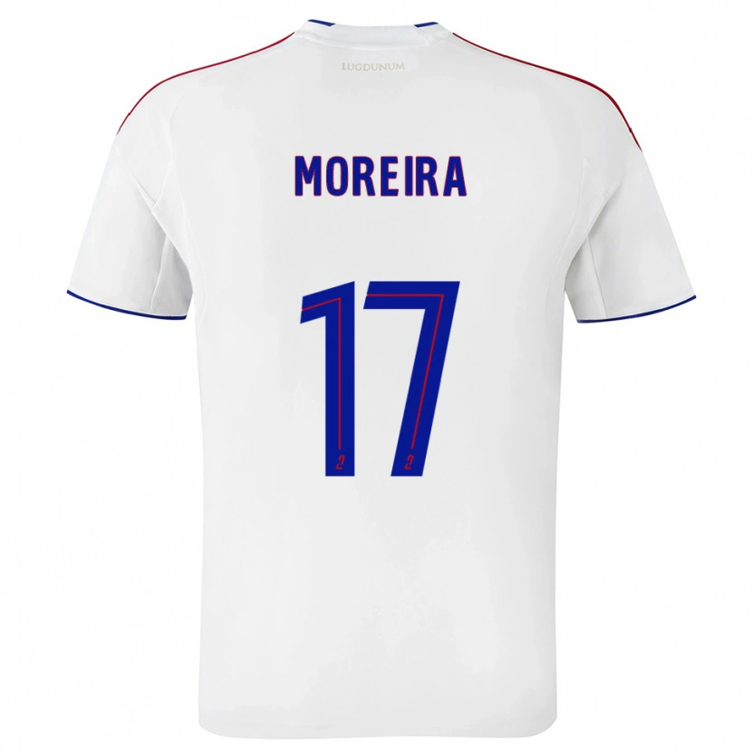 Danxen Niño Camiseta Afonso Moreira #17 Blanco Rojo 1ª Equipación 2025/26 La Camisa México