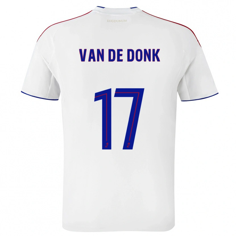 Danxen Niño Camiseta Danielle Van De Donk #17 Blanco Rojo 1ª Equipación 2025/26 La Camisa México