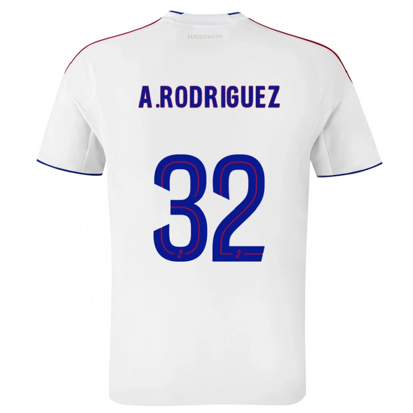 Danxen Niño Camiseta Alejandro Gomes Rodríguez #32 Blanco Rojo 1ª Equipación 2025/26 La Camisa México