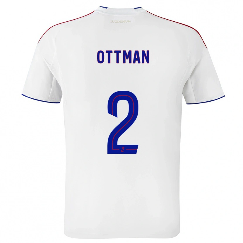 Danxen Niño Camiseta Ottman Katırağ #2 Blanco Rojo 1ª Equipación 2025/26 La Camisa México