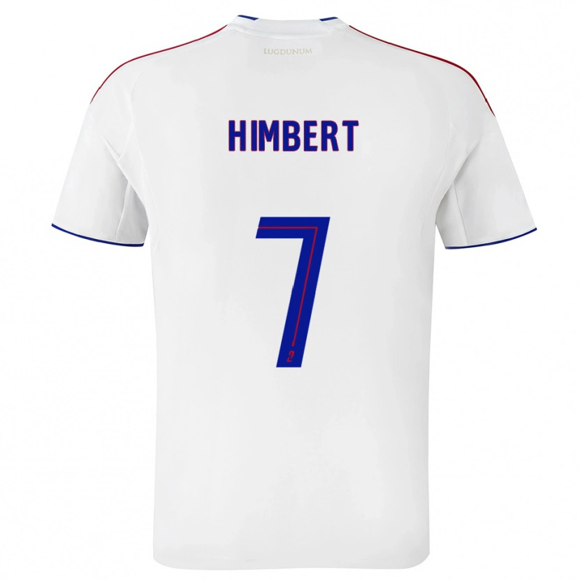 Danxen Niño Camiseta Rémi Himbert #7 Blanco Rojo 1ª Equipación 2025/26 La Camisa México