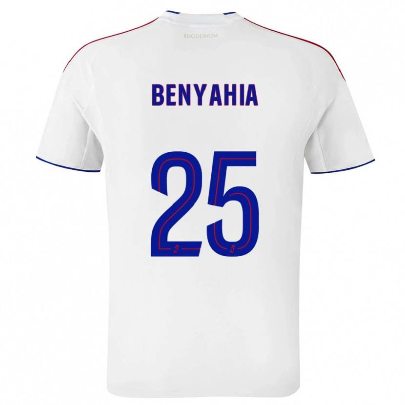 Danxen Niño Camiseta Inès Benyahia #25 Blanco Rojo 1ª Equipación 2025/26 La Camisa México