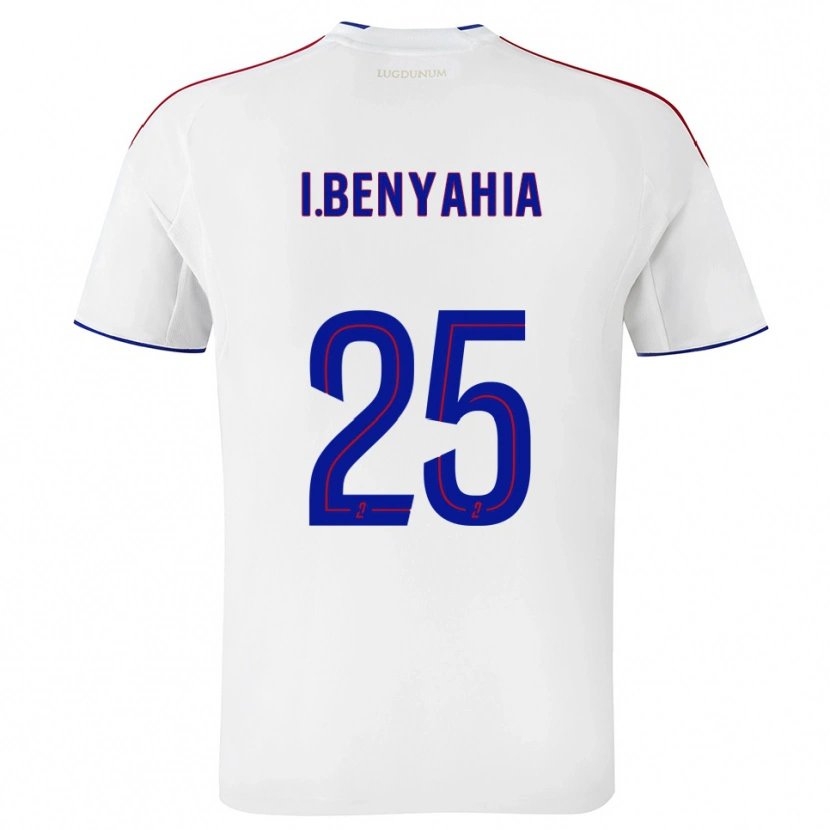 Danxen Niño Camiseta Ines Benyahia #25 Blanco Rojo 1ª Equipación 2025/26 La Camisa México