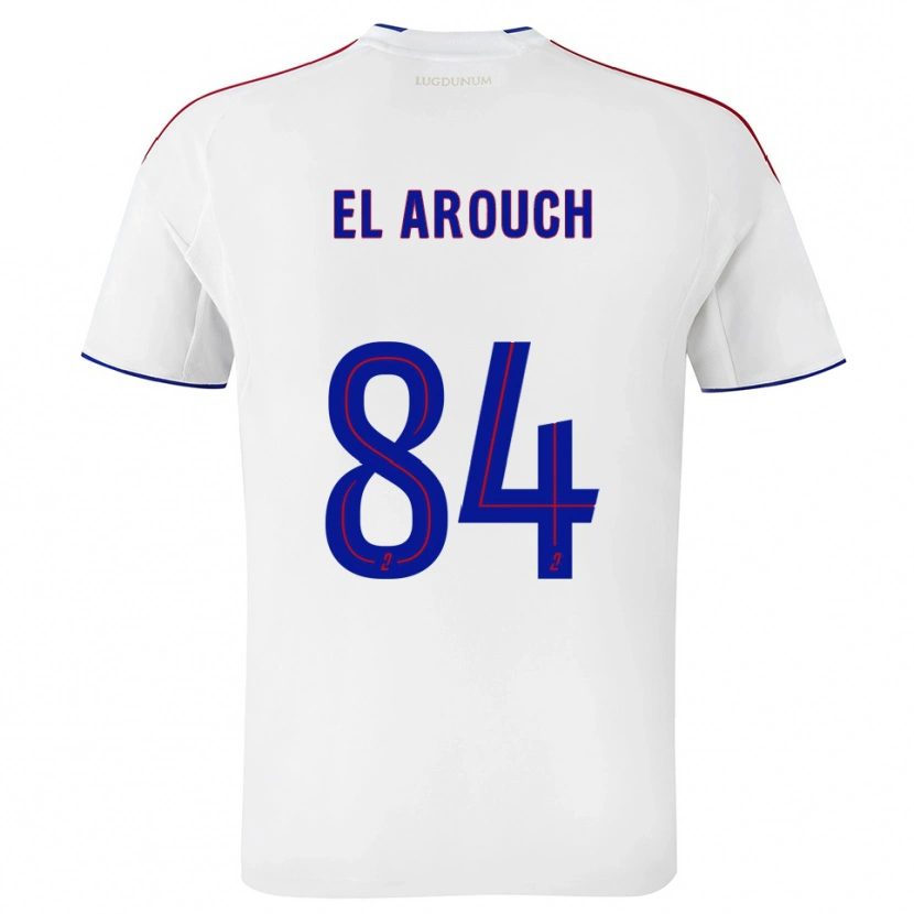 Danxen Niño Camiseta Mohamed El Arouch #84 Blanco Rojo 1ª Equipación 2025/26 La Camisa México