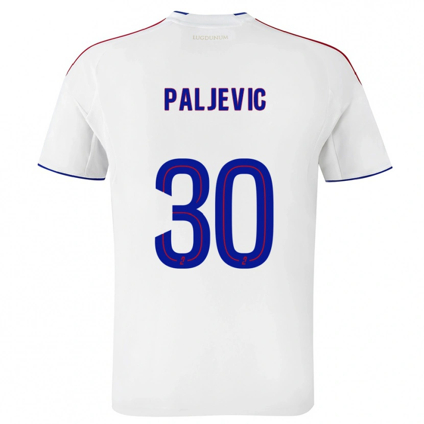 Danxen Niño Camiseta Alyssia Paljevic #30 Blanco Rojo 1ª Equipación 2025/26 La Camisa México