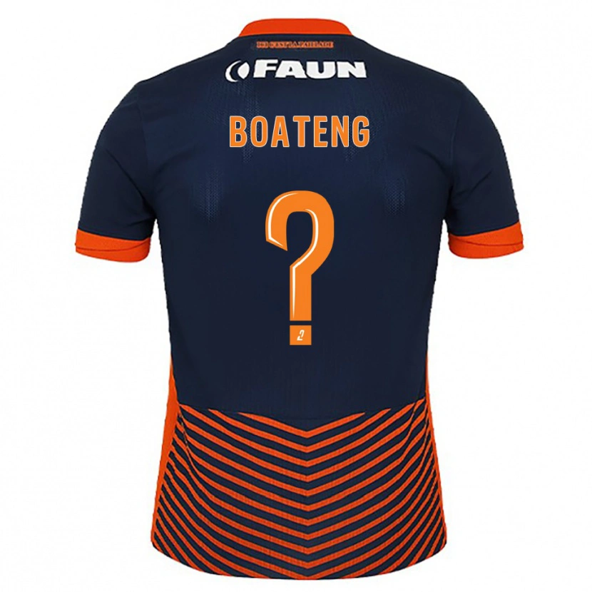 Danxen Niño Camiseta Joris Boateng #0 Azul Medianoche Naranja 1ª Equipación 2025/26 La Camisa México
