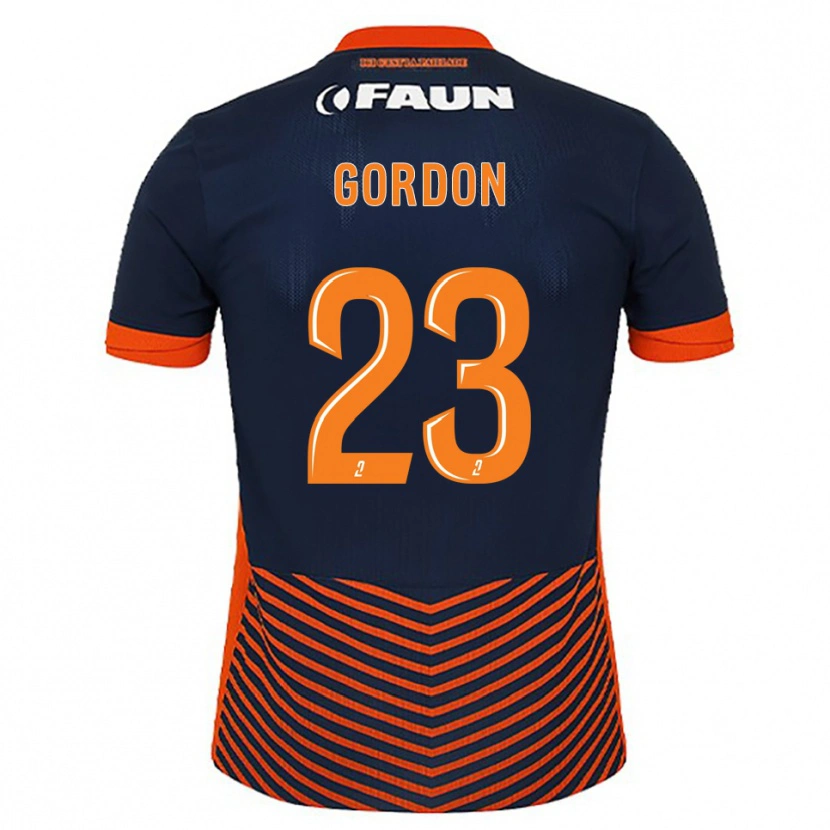 Danxen Niño Camiseta Sh'nia Gordon #23 Azul Medianoche Naranja 1ª Equipación 2025/26 La Camisa México