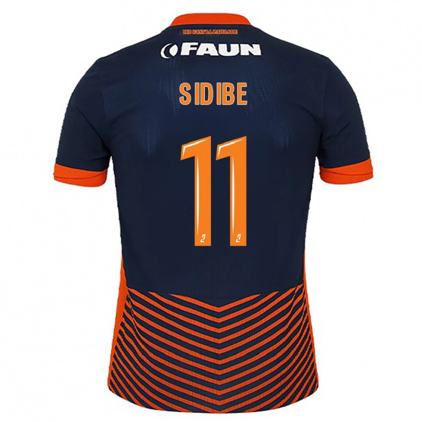 Danxen Niño Camiseta Yannick Sidibé #11 Azul Medianoche Naranja 1ª Equipación 2025/26 La Camisa México
