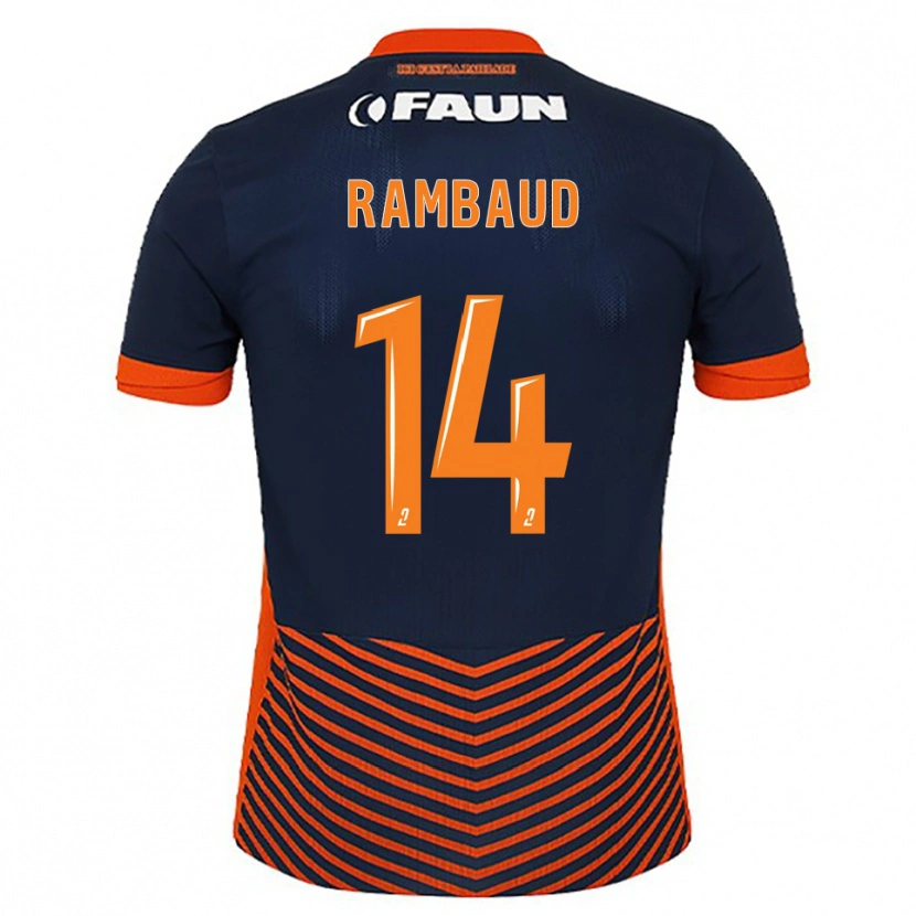 Danxen Niño Camiseta Elisa Rambaud #14 Azul Medianoche Naranja 1ª Equipación 2025/26 La Camisa México