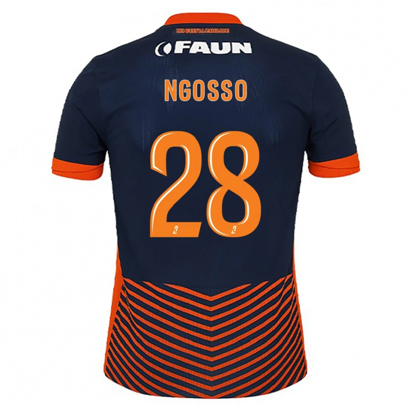 Danxen Niño Camiseta Glenn Ngosso #28 Azul Medianoche Naranja 1ª Equipación 2025/26 La Camisa México