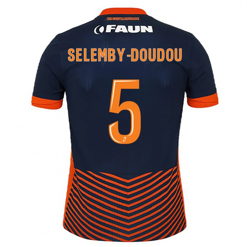Danxen Niño Camiseta Basile Selemby-Doudou #5 Azul Medianoche Naranja 1ª Equipación 2025/26 La Camisa México