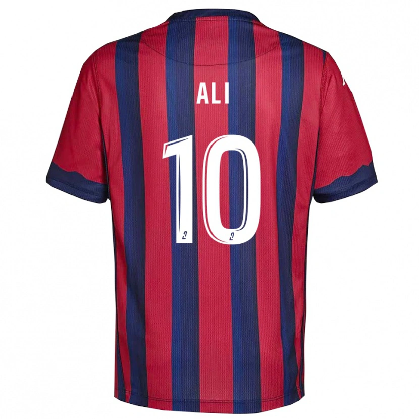 Danxen Niño Camiseta Ihlane Ali #10 Borgoña Azul Marino 1ª Equipación 2025/26 La Camisa México