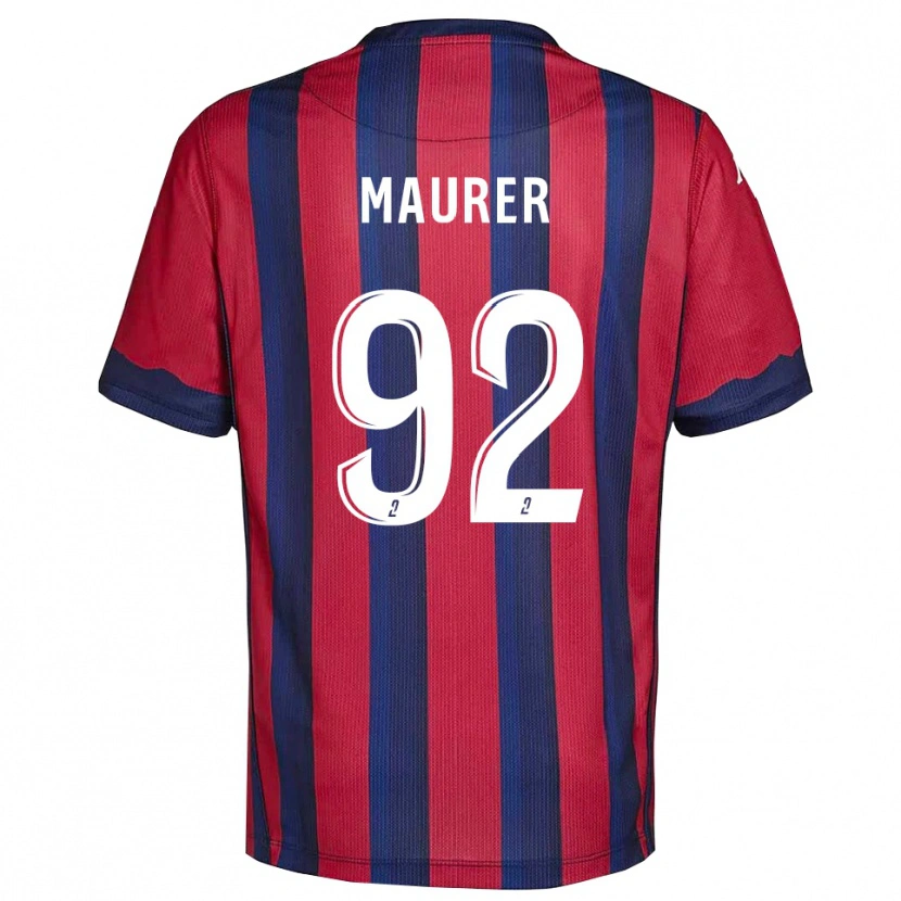 Danxen Niño Camiseta Aïman Maurer #92 Borgoña Azul Marino 1ª Equipación 2025/26 La Camisa México