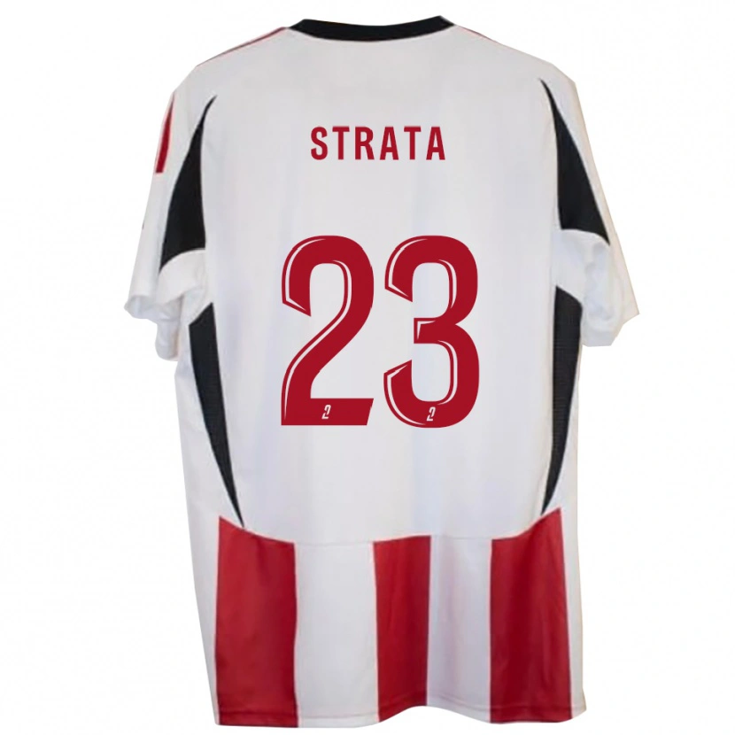 Danxen Niño Camiseta Tony Strata #23 Rojo Azul 1ª Equipación 2025/26 La Camisa México