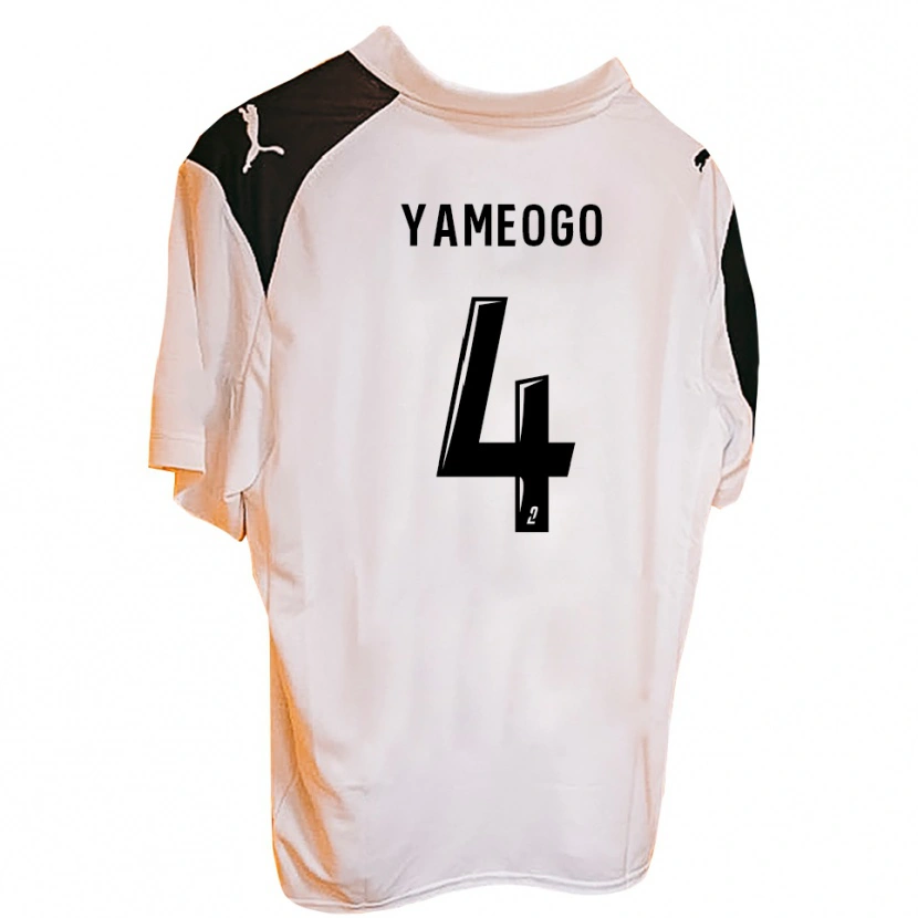 Danxen Niño Camiseta Ilyas Yameogo #4 Negro Blanco 1ª Equipación 2025/26 La Camisa México