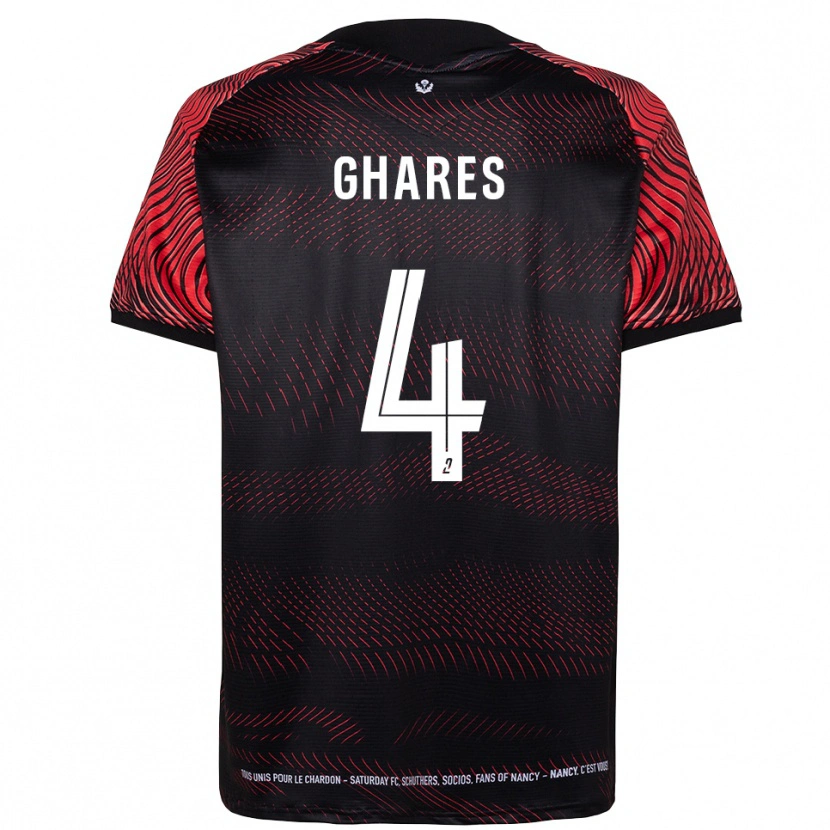 Danxen Niño Camiseta Haïssam Ghares #4 Blanco Rojo 1ª Equipación 2025/26 La Camisa México
