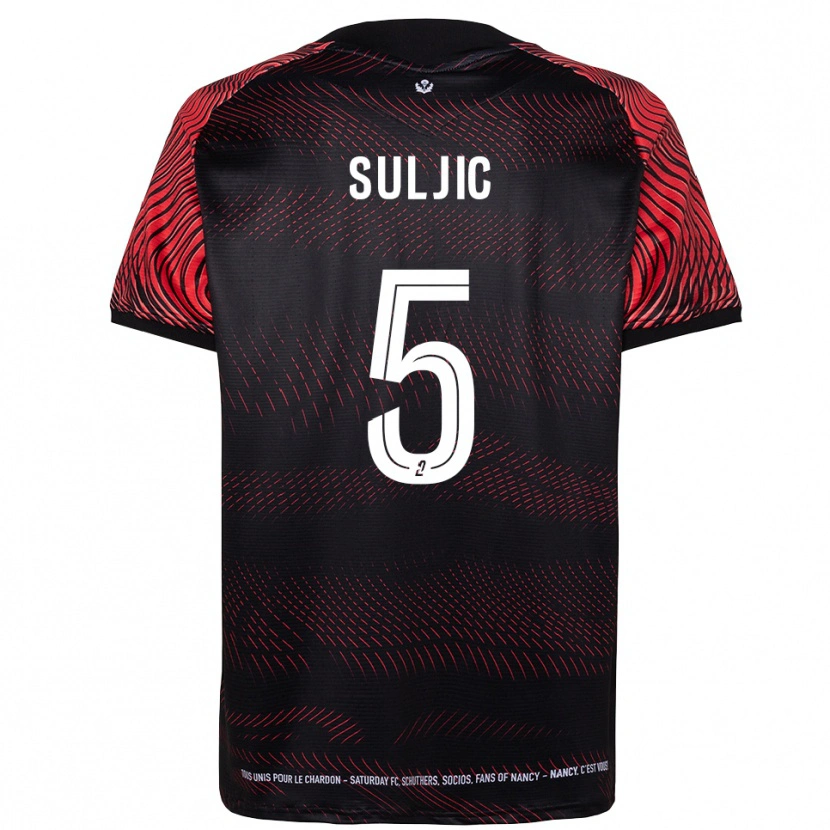 Danxen Niño Camiseta Cazim Suljic #5 Blanco Rojo 1ª Equipación 2025/26 La Camisa México