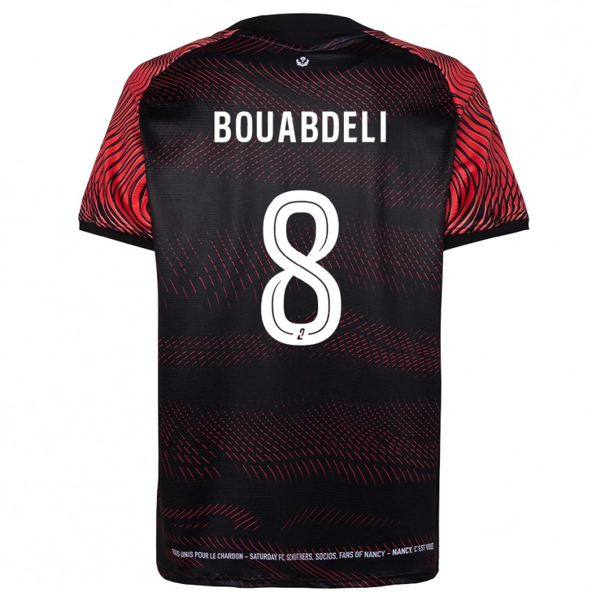 Danxen Niño Camiseta Walid Bouabdeli #8 Blanco Rojo 1ª Equipación 2025/26 La Camisa México