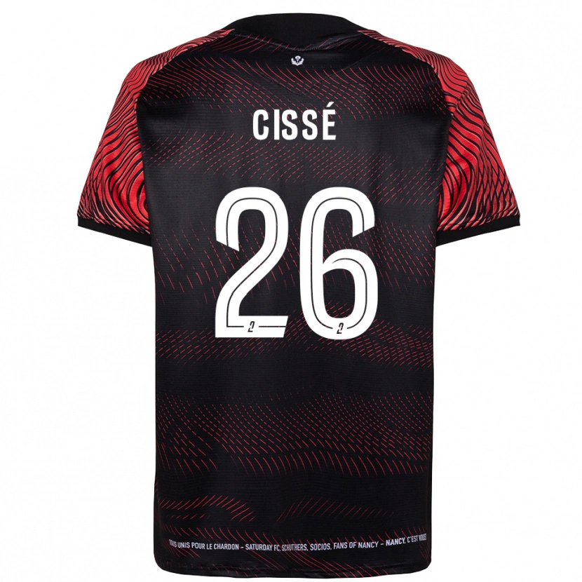 Danxen Niño Camiseta Sidi Cissé #26 Blanco Rojo 1ª Equipación 2025/26 La Camisa México
