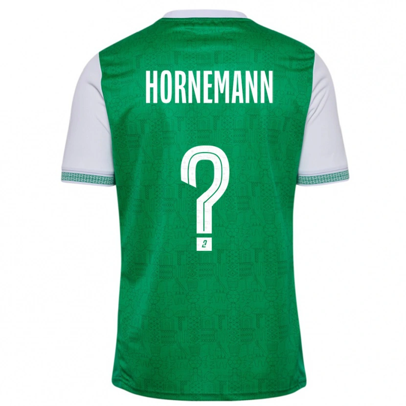 Danxen Niño Camiseta Sofie Hornemann #0 Verde Blanco 1ª Equipación 2025/26 La Camisa México