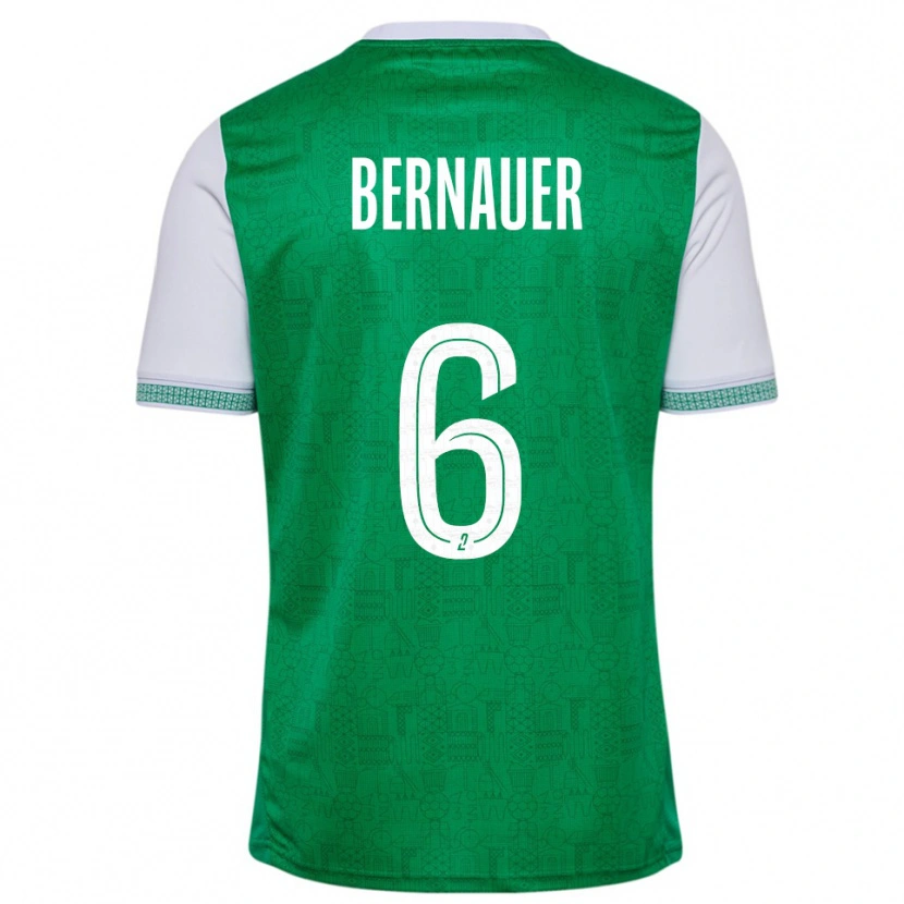 Danxen Niño Camiseta Maxime Bernauer #6 Verde Blanco 1ª Equipación 2025/26 La Camisa México