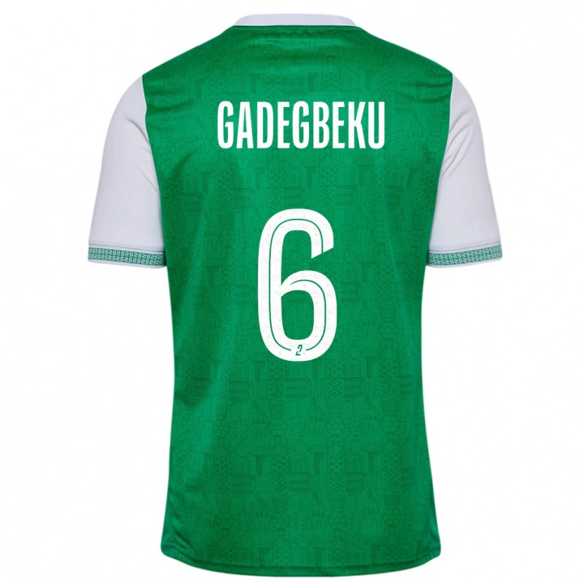 Danxen Niño Camiseta Luan Gadegbeku #6 Verde Blanco 1ª Equipación 2025/26 La Camisa México