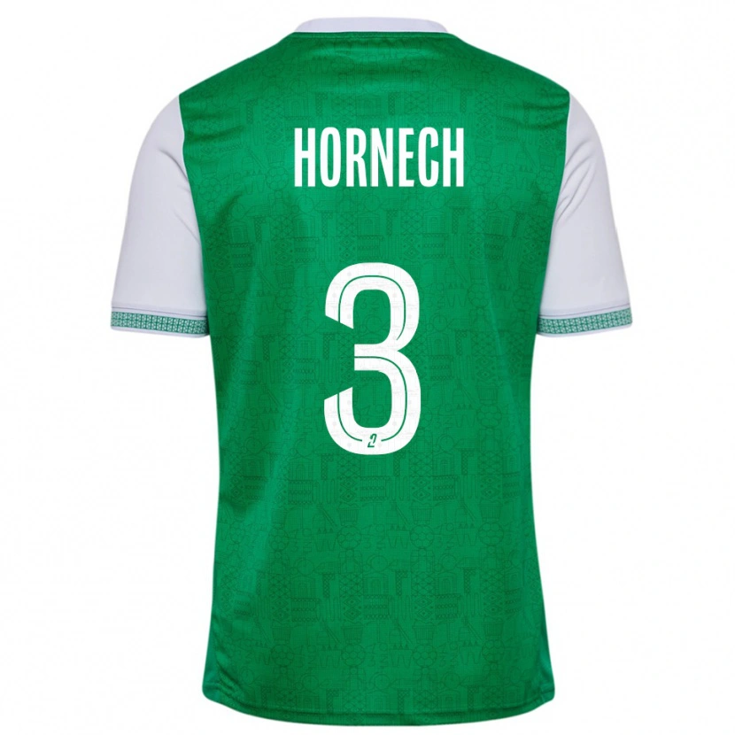 Danxen Niño Camiseta Ewan Hornech #3 Verde Blanco 1ª Equipación 2025/26 La Camisa México