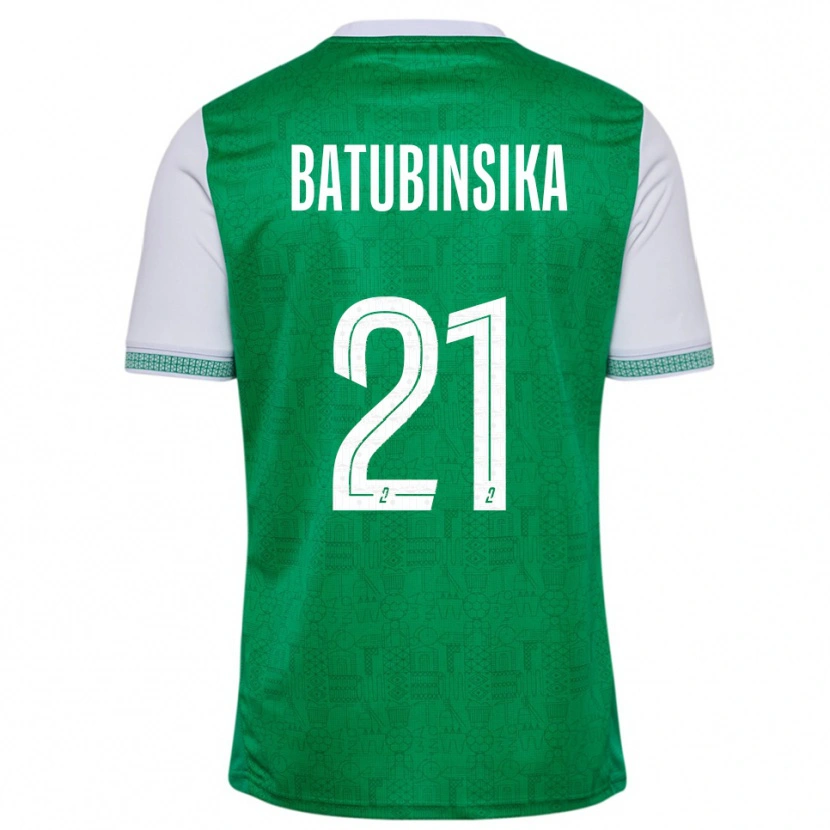 Danxen Niño Camiseta Dylan Batubinsika #21 Verde Blanco 1ª Equipación 2025/26 La Camisa México